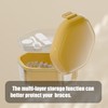 2Pcs Portable Leak Proof 3 Layer Denture Retainer Case with