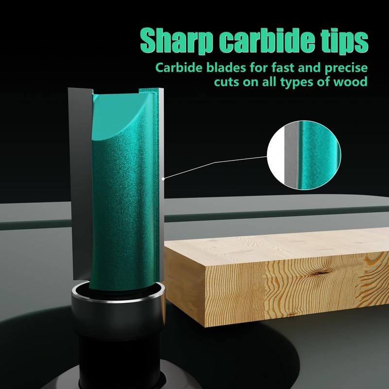 CSOOM 100PCS Router Bits Set - 1/4" Shank, Professional Wood