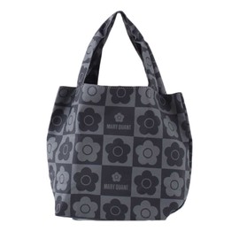 MARY QUANT 192012-1202-60 Eco Bag (Small Size/Black) Floral Daisy Bag, Women's My Bag, Black