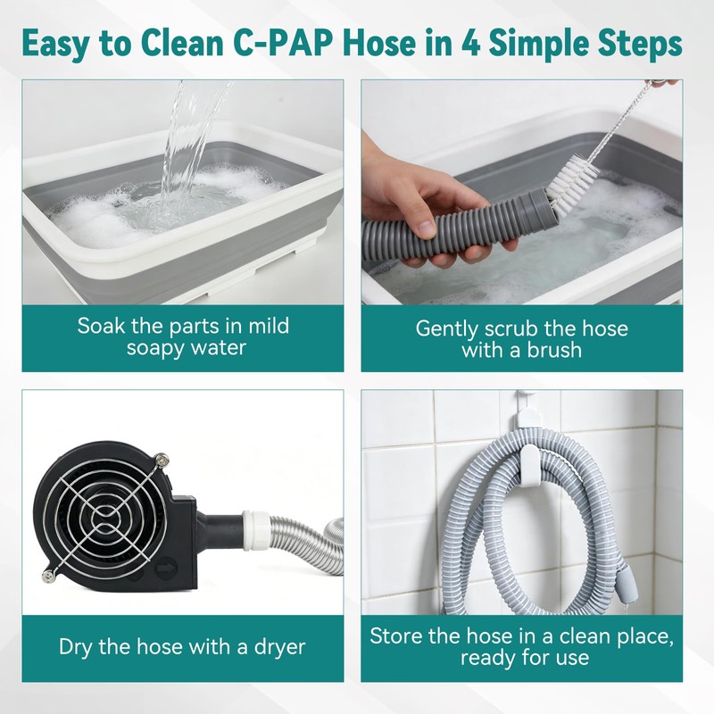 11 Pack CPAP Cleaning Kit – 78.7 in Extra-Thick Hose