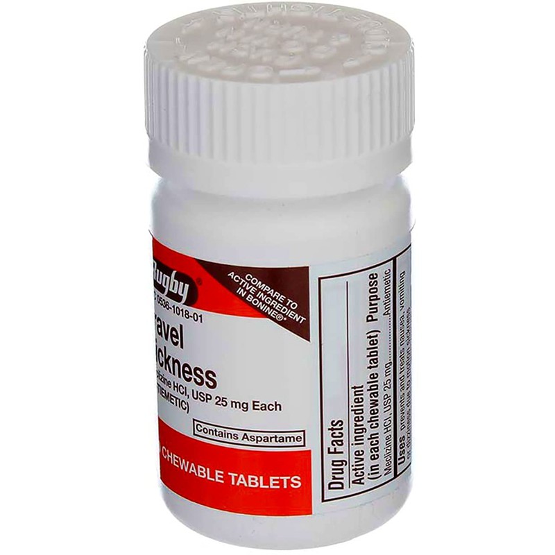 Travel Sickness Chewables 25MG 100 Count per Bottle (11 Pack)