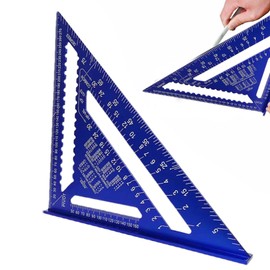Rafter Square Metric 12 inch, High Precision Aluminum Alloy Triangle Ruler, Woodworking Speed Square Metric, Carpenters Roofing Square, Carpenters Square for Angle Measuring Marking