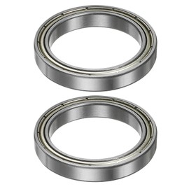 HARFINGTON 2pcs 6807ZZ Deep Groove Ball Bearings 35mm Bore 47mm OD 7mm Thick Chrome Steel ABEC3 Double Shielded Bearing for Motors Pumps Conveyors