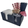 BarBits Black Classic Bar Caddy - Cocktail Napkins Accessories Holder