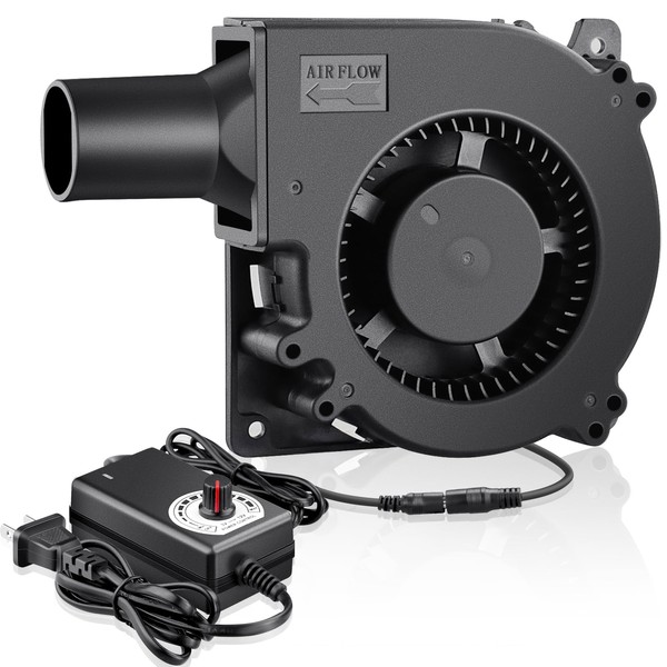 WDERAIR 120mm 12v AC Brushless BBQ Blower Fan with Speed