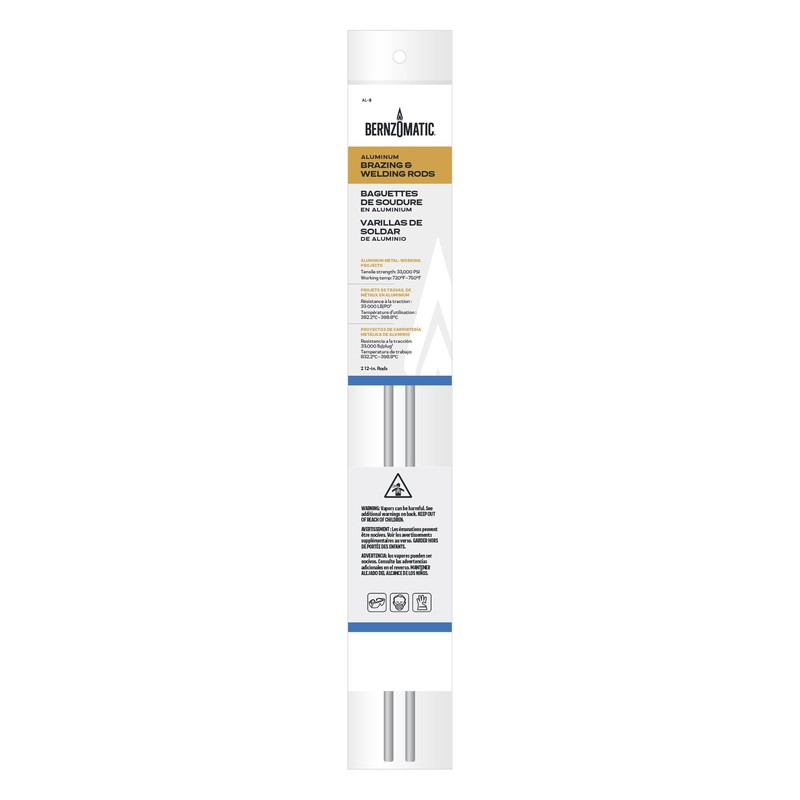 Bernzomatic AL3 Aluminum Brazing/Welding Rods with 12-Inch Rods of Working