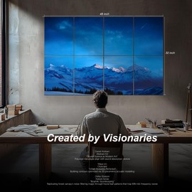 Mollywell Art Acoustic Panels, Sound Proofing, Wall Decoration, Suitable for Nature-Inspired Room Soundproofing & Vibrant Aesthetics (Mountain Forest), 48x32x0.4 Inch