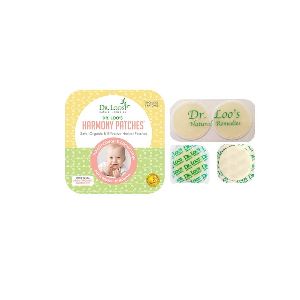 Dr. Loo’s Natural Infant Patches for Cough and Congestion for 2 weeks-12 Months, 16 Patches