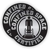 Confined Space Certified Hard Hat Sticker | Decal Confine Laborer