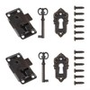 2 Set Cabinet Door Locks Drawer Lock with Keys Antique