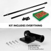UD_G128 Combo Pack: 6 Ft Tangle Free Spinning Flagpole (Black)