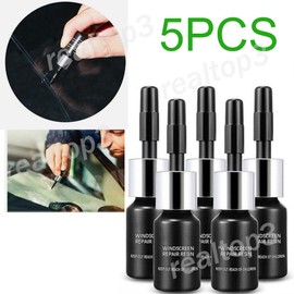 5x Auto Glass Nano Repair Kit Fluid Fix Car Windshield Resin Chip Crack Tool