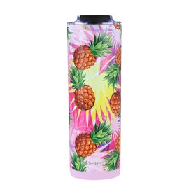 Ice Shaker 20 Oz Tumbler, Insulated Water Bottle With Straw, Stainless Steel, As Seen on Shark Tank, Pineapple