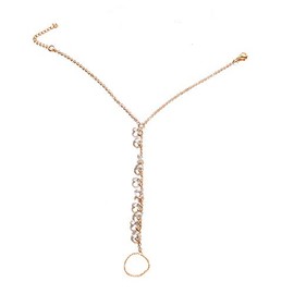 Sandal Chain Ankle Vintage Love Heart Ankle Bracelet Puffy Heart Toe Ring Anklet Heart Toe Link Chain Anklet Jewelry for Women and (Golden, One Size)