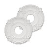 2 Pack White Home Lighting Ceiling Medallions Molded Plastic, 13"