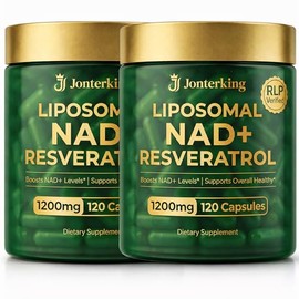 NAD+ Suplemento de nicotinamida ribósido de 1200 mg con resveratrol y CoQ10 – 120 cápsulas | Aumenta los niveles de NAD+, energía celular y apoyo al e