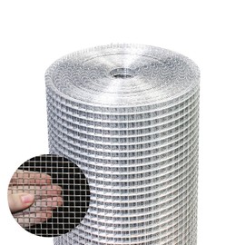 Zevemomo 48in x 100ft Hardware Cloth 23Gauge Home Garden Rabbit Cage, 48" x 100' 1/4inch, Silver Mesh Roll Galvanized After Welding