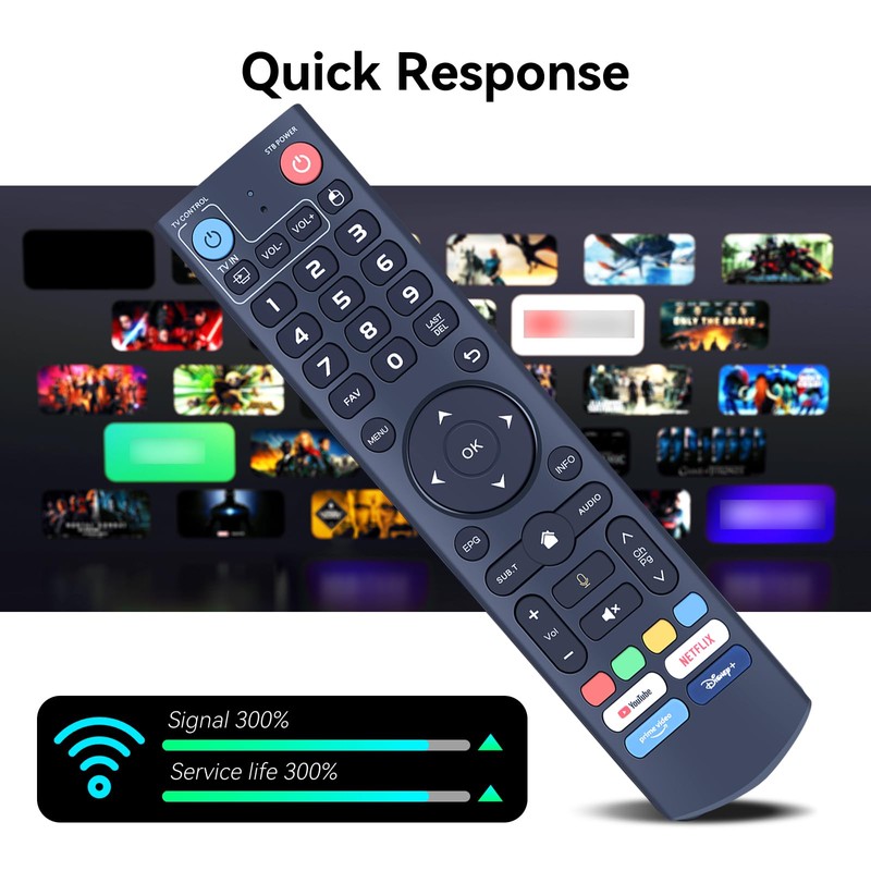 ZWP V3 Pro Replacement Voice Remote Control Compatible for vSeeBox