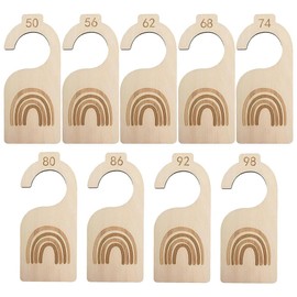 Baby Size Divider, Pack of 9 Baby Size Dividers, Wooden Baby Clothing Divider, 50 to 98 Clothing Sizes Separator Baby, Wooden Size Divider for Baby Shower, Family Gift