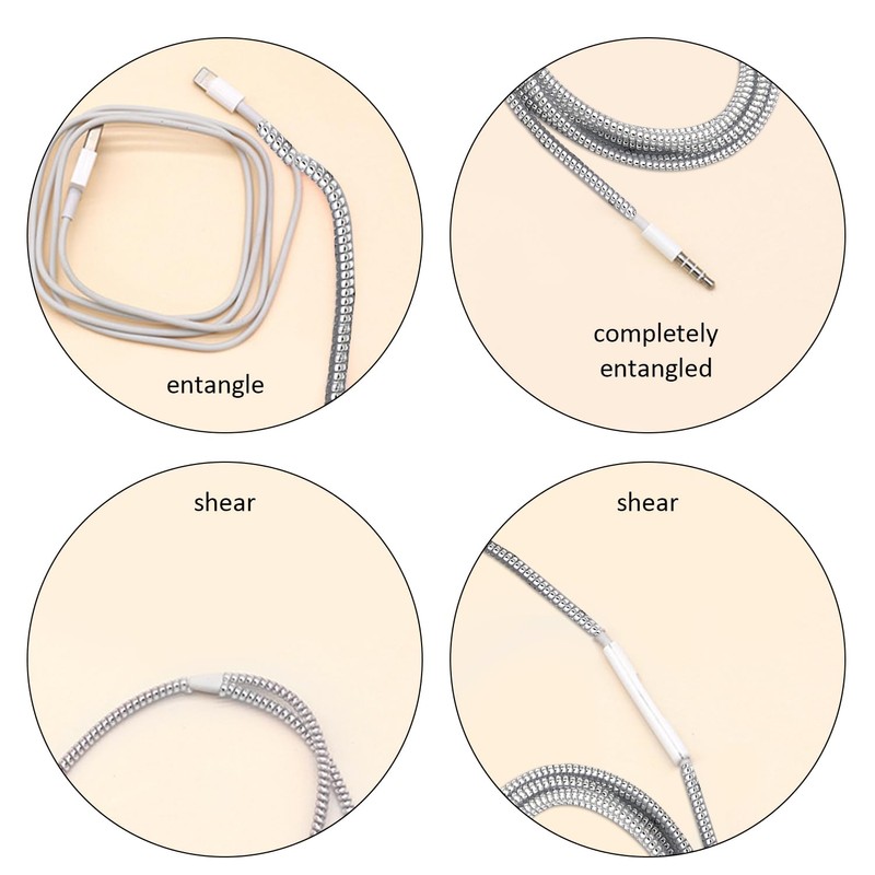 2 Pieces 2.8 Meters Long Data Cable Protective Sleeves, Data