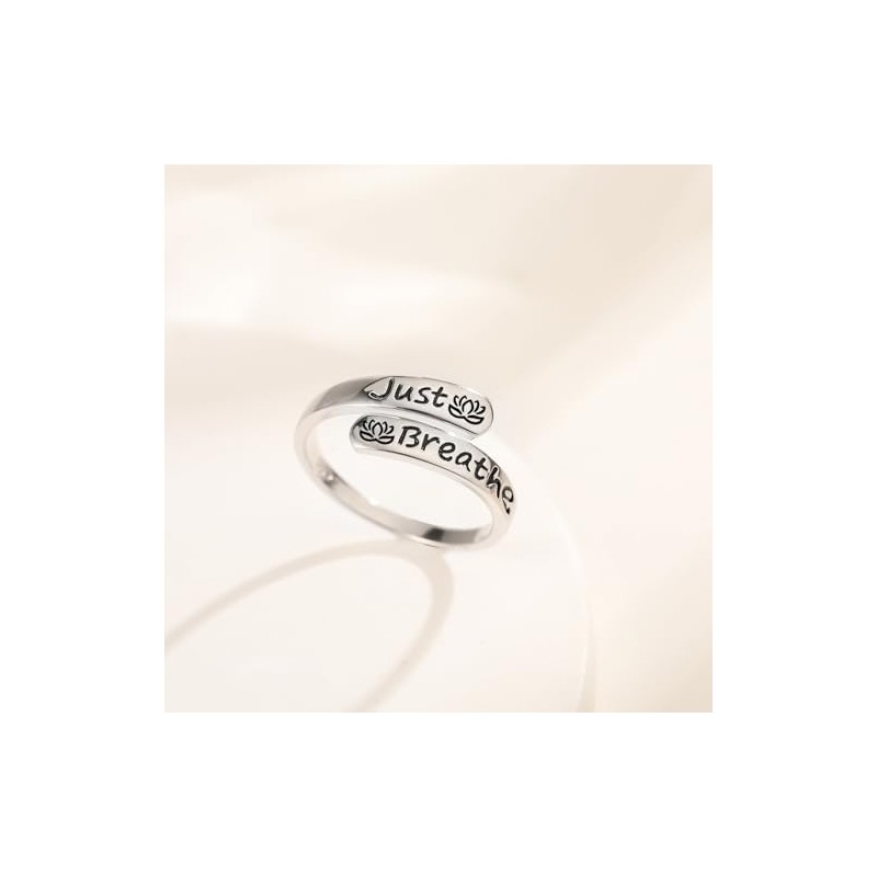 Anillo de plata de ley 925 con forma de loto