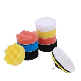 STOBAZA 25-Piece Car Buffing and Polishing Pad Kit Wool Waxing Wheel Set for Auto Detailing Compatible 3 Inch Buffers and Polishers for Car Waxing Polishing and Sealing