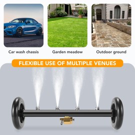 Homdox Pressure Washer Undercarriage Cleaner, 16 Inch Dual-Function Undercarriage Washer, Pressure Washer Under Car Cleaner with 3 Pieces Extension Wand, 4000 PSI