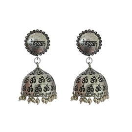 Efulgenz Boho Vintage Antique Ethnic Gypsy Tribal Indian Oxidized Silver Tassel Jhumka Dangle Drop Earrings Jewelry, Copper, not known