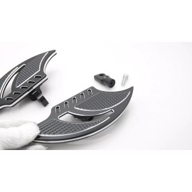 Happy-Motor CNC Cut Foot Pegs passenger floorboard for Harley Touring Dyna Sportster XL