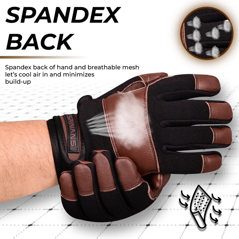 SAWANS Leather Gardening Gloves Working for Women and Men Thorn