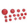 15pcs Complete Polyhedral Dice Set Acrylic D3 to D100 Spherical
