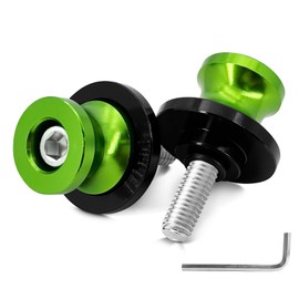 Ständeraufnahme M8 Bobbins Motorrad für Kawasaki - Motorrad Ständer Motorrad Montageständer Ständeraufnahme Bobbins für Kawasaki Z900/Z1000/Z650/ER6N, Mortorrad Zubehör Schwingenaufnahme Grün (2 PCS)