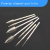 Luo ke 9 Pcs Bullet Shape Diamond Burr - 3/32''