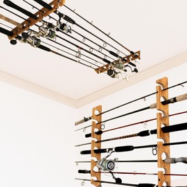 BOGO Rush Creek Creations 2-Pack 8 Rod Fishing Rod Holder for Wall or Ceiling