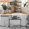 Treesland 55 Inch Computer Desk with Storage Shelves, L Shaped