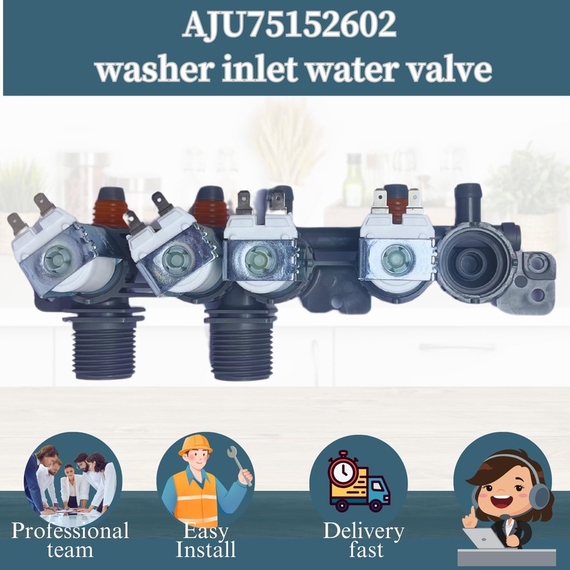 AJU75152602 washer inlet water valve, OEM washing machine valve Assembly