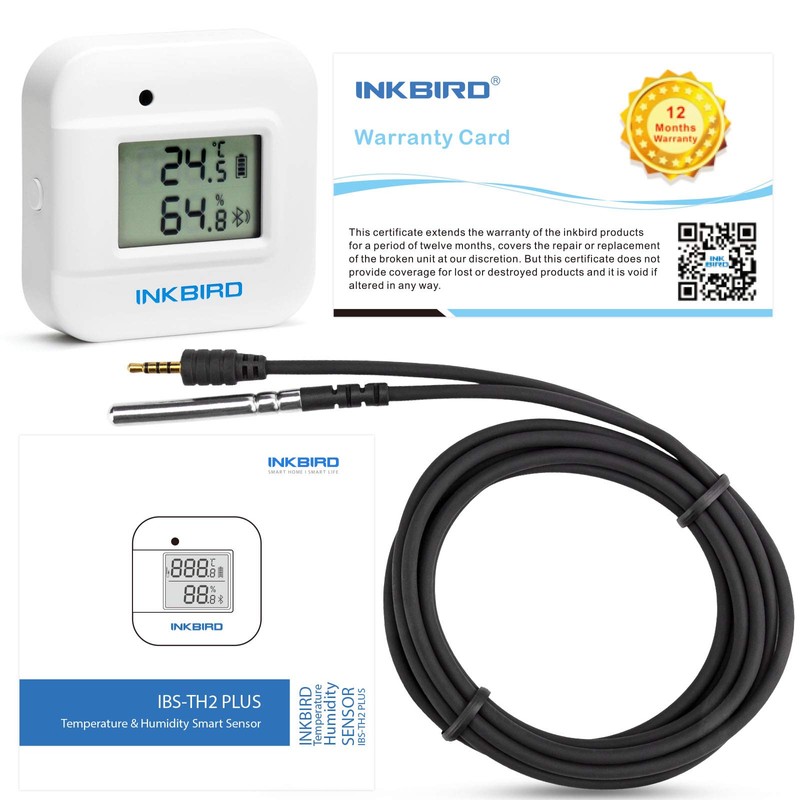 Inkbird IBS-TH2 Plus Bluetooth Temperature and Humidity Monitor Thermometer&Hygrometer, Smart