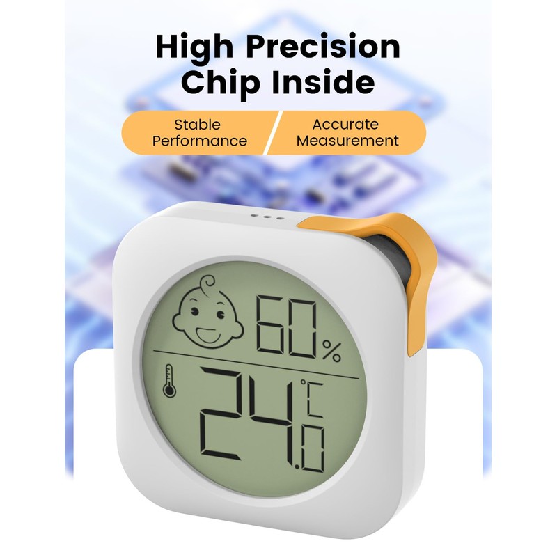 Compact Thermometer Hygrometer Indoor Digital Mini Humidity Meter Room Temperature