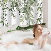 Gibelle Olive Green Eucalyptus Shower Curtain, Watercolor Plant Leaves with