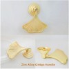 Jindizi Golden Ginkgo Leaf Shape Knob Handles, 6 PCS Drop