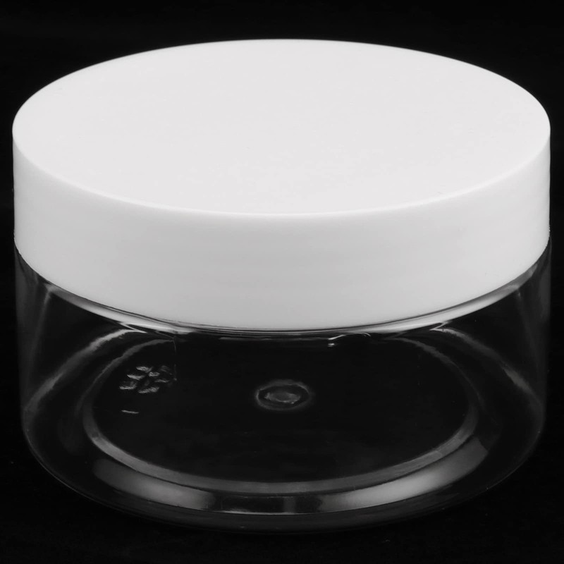 JOIKIT 24 Pack 100ml Clear Plastic Jars with Lids, Wide