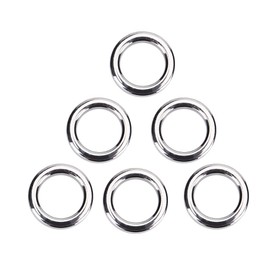 Haofy Tippet Rings for Fly Fishing, 5 Sizes 50 Pieces Set Stainless Steel Fishing Split Rings Lure Bait Connector Accessory, Fishing Ring Fishing (S)
