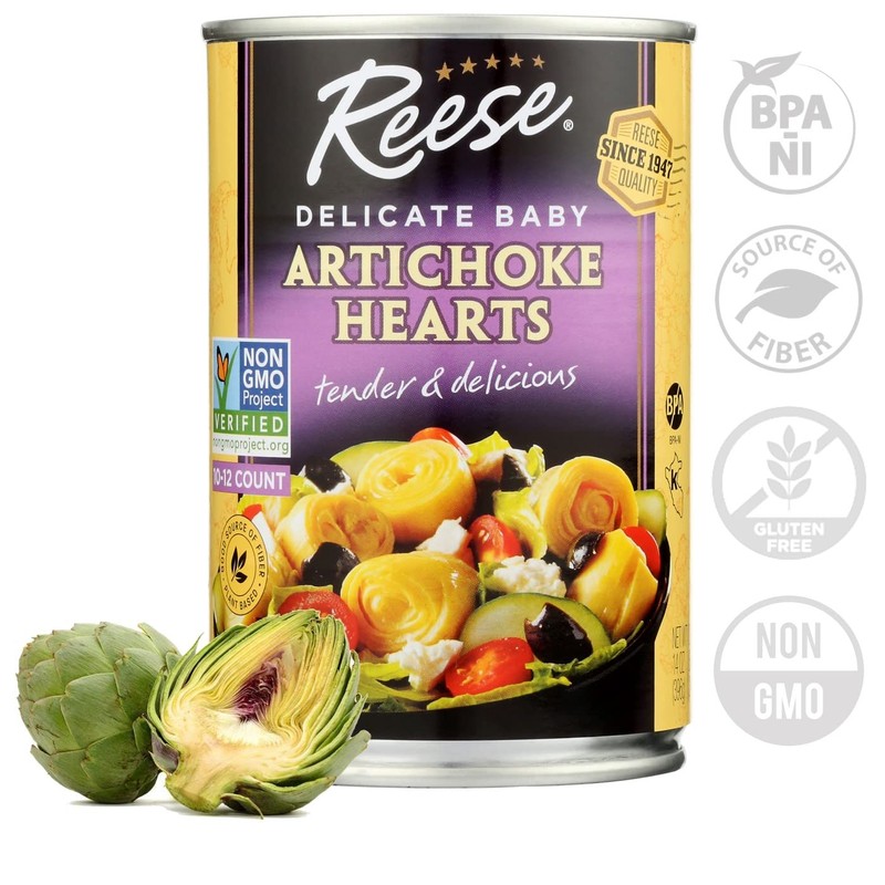 Reese Delicate Baby Artichoke Hearts, 14 Ounces (Pack of 3)