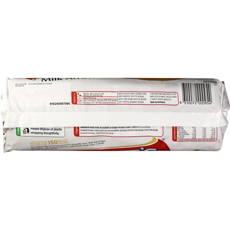 Arnott's Milk Arrowroot Biscuit 250g