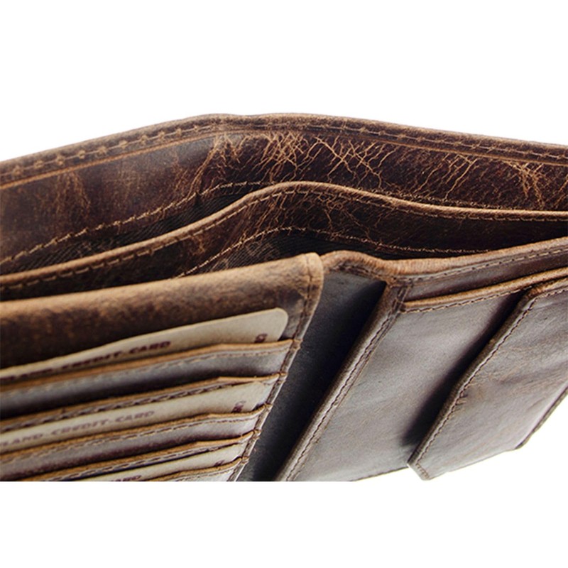 Greenland Nature Montana Leather Wallet 10.5 cm, brown, coin purse