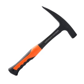 Geologist's Hammer Mason's Hammer Steel Hammer Geology Hammer Rock Plectrum Exploration Hammer Double Head Brick Hammer with Comfortable Rubber Handle Carbon Steel Head 290 mm Length 800 g
