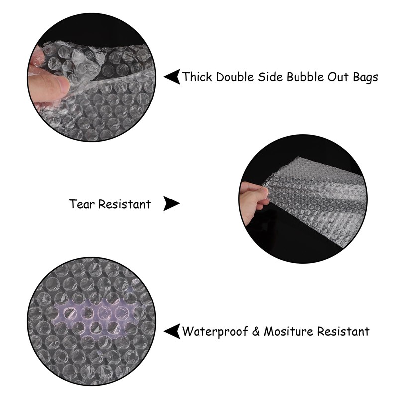 CYEER Pack of 100 Bubble Wrap Bags 15 x 25