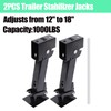 2PCS Swing Down Trailer Stabilizer Jacks - 7" Drop Leg,