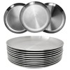CAMBUY Stainless Steel Plates 9 inch 304 Metal Lightweight Unbreakable