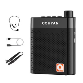 COHYAN Portable Voice Amplifier for Teachers Microphone Megaphone Speaker Rechargeable with AUX Playback Power Amplifiers for Classroom, Training, Meeting, Instructors, Coaches